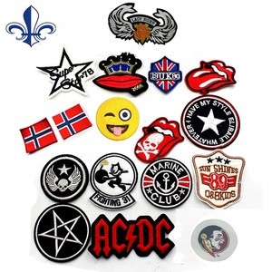 2020 Wholesale Custom Clothing Woven Fabric  Badge Embroidery Patch