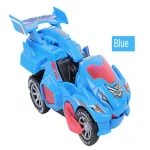 2020Popular children's educational, electric, universal, automatic deformation, dinosaur chariot, lighting, music, car model toy