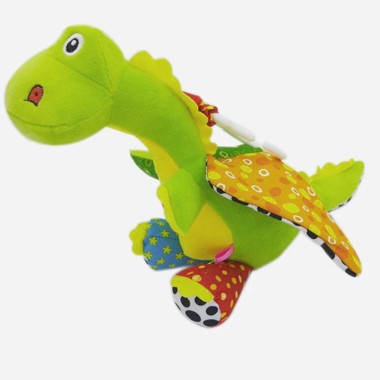 2021 New Baby Bed Mobile Hanging Toys Plush Animal Stuffed Dinosaur Doll  Hanging Musical Rotating Crib Baby Bed Bell Toys