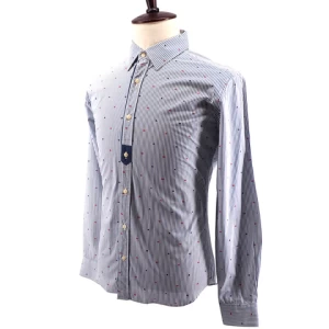2021 New Mens Large Size Fashion Printed Shirt Long Sleeve Pure Cotton Button Shirt
