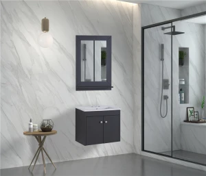 2021 Wholesale Bathroom Cabinet Single Wash Basin Modern Pvc Bathroom Vanities Vanity Cabinet