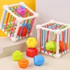 2022 Infant Learning Educational Color Cognition Rainbow Blocks Colorful Stacking Baby Toys And Games
