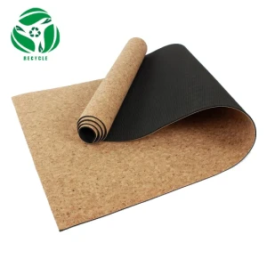 2023 Anti Slip Christmas Custom Print Logo Fitness Eco Friendly TPE Cork Yoga Mat