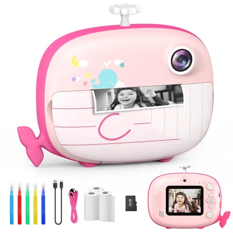 2023 New Design Kids Digital Camera with Instant Print Photo  Camera  For Girls Boys Christmas Gift Toys