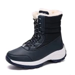 2024 New Design Unisex Snow Boots for Children Waterproof Sequined Chelsea Boots for Women Leather and Plush Insole