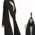 Import 2024 new plus size spring womens casual clothes suit (dress/turban) cardigan womens coat long skirt robe skirt for Muslims from China