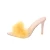 Import 2024 new summer large size solid color pointy hairy heels from China