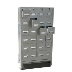 24 Drawers Central Lock Power Coated Hospital Medicine Cabinet