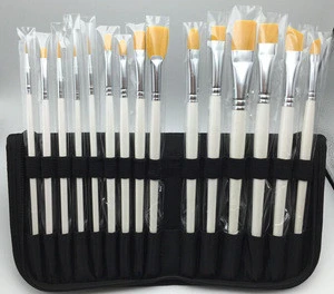 24pcs artist paint brush in roll bag