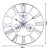 Import 24&quot; 60cm Large Antique retro silver Wrought Iron steel design Metal Gear Wall Clock from China