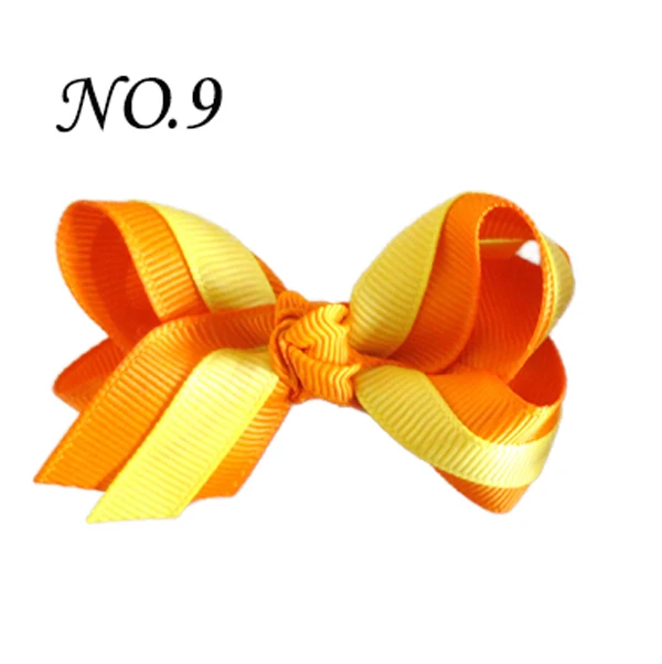 2.75 boutique double abc girl hair Bows Accessories With Clip boutique hair Bow Hairpins