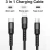 Import 3 in 1 Micro USB Charging Cable Fast Electrical Type C Power Charger Cable Cell Phone Charger Cord from China