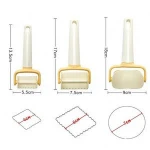 3 Pcs Set Rolling Angel, Roller Knife Cookie Round Knife Square Cookie Mold Cake Tool