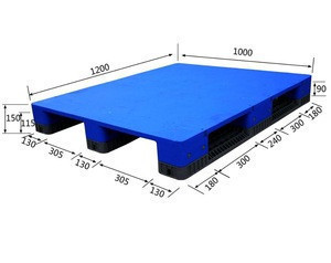 Buy 3 Runners Bottom Type Racking System Plastic Pallet With 8 Steel ...