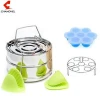 304 Stainless Steel Portable Stackable Food Steamer Basket Insert Pans Vegetable Double Boiler Set Pressure cooker accessories