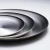 Import 304 Stainless Steel Round Plate Korean Dishes Egg-shaped Elliptical Plate from China