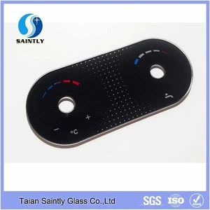 3.2mm 4mm 5mm black tempered silk screen printing glass panel for water heater