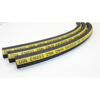 3/4" DIN En 853 2sn Two Wire Braided High Pressure Hydraulic Hose for Excavator
