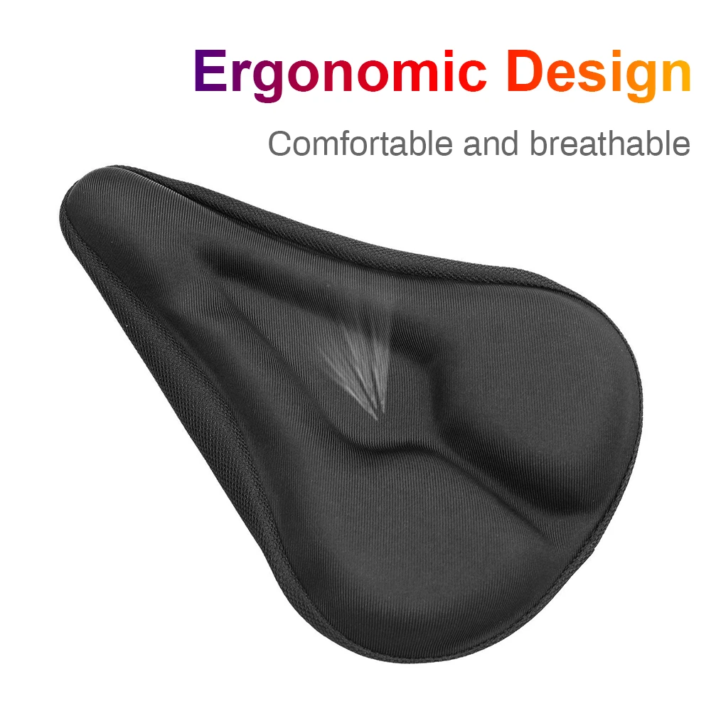3D Soft Thickened Bicycle Seat Breathable Bicycle Cushion Seat Cover Comfortable Foam Seat Mountain Bike Cycling Saddle Cover