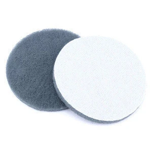 3M 4 1/2" Drill Power Brush Tile Scrubber Scouring Pads With Hook And Loop,Round Gray