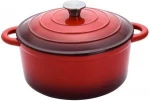 3QT Enamel Cast Iron Dutch Oven Kitchenware Round Dutch Oven Stovetop Casserole Cookware Braising Pot