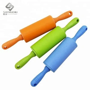 4 inch Mini silicone Rolling Pin with Plastic handle For baking