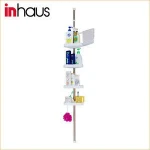 4 tier Antique wall mounted stainless steel plastic telescopic bathroom corner shelf