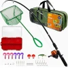 40 Set Kids Fishing Rod Combos Carry On Bag Fully Fishing Equipment For Boys And Girls