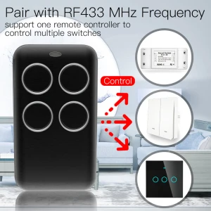 433 Mhz Wireless Receiver and Transmitter Remote Control Learning Code 1527 Decoding 4 Ch output With Learning Button