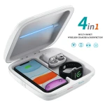4in1 Wireless Uv Sterilizer Disinfection Box Uv Cell Phone Sanitizer Disinfection Station Box With Wireless Charging