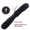 4mm 100ft 550 Wholesale Outdoor Survival Tool Fire Cord Paracord Rope with red tinder