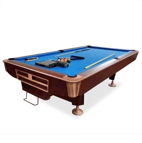 4th Pool table Wood 9ft Outdoor Slate Billiard Pool Table