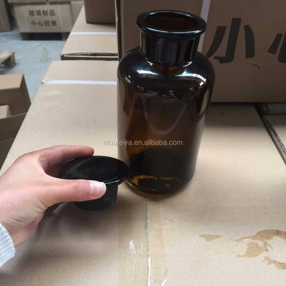 5000ml 10000ml 20000ml Lab Uses Wide Mouth Glass Amber Reagent Bottle