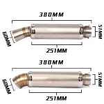 51mm Motocross Universal Motorcycle Exhaust Modified Exhaust Muffler ATV Z750 Exhaust Pipe