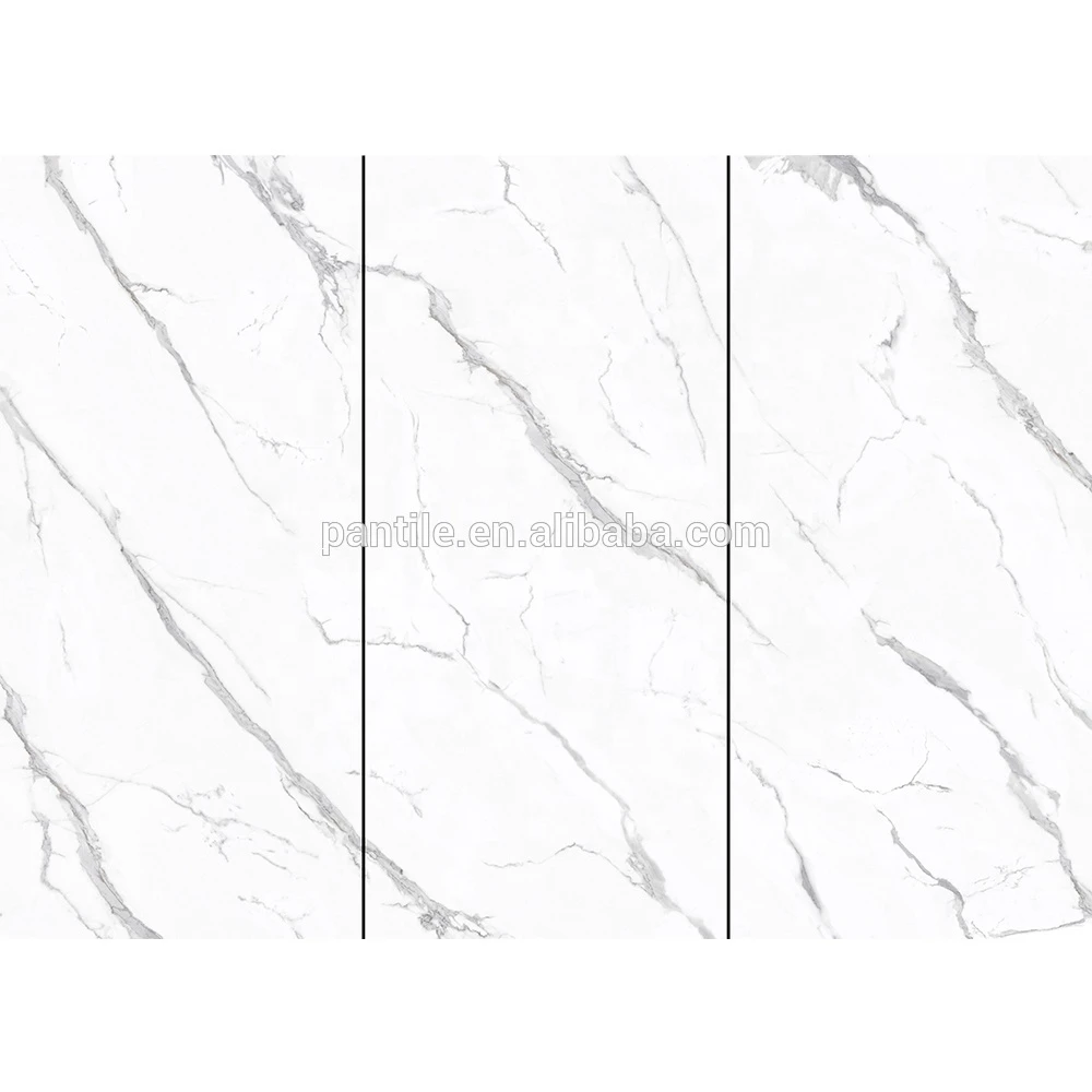6mm Thin Glazed White Porcelain Tile Slabs Ceramic Tiles