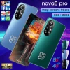 7.3 Full Screen novo 8 Pro Mobile Phone Dual Card ANDROID Cellphone Smartphone