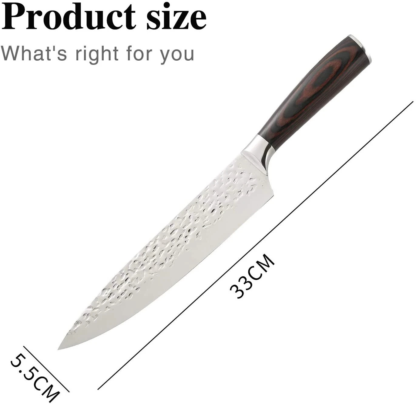 8 Inch kitchen Chefs Knives High Carbon German Stainless Steel Sharp Paring Knife with Handle