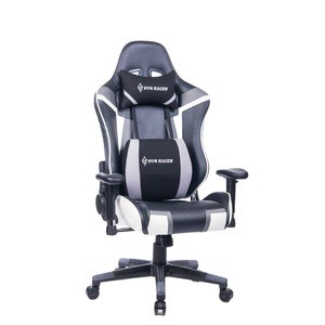 8251 White Gaming Chair  Racing Office Chair Ergonomic Desk Computer Massage Chair