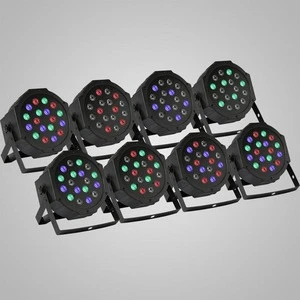 8Pcs 18x3W 54W DMX Laser RGB Par LED Stage Light for Club Party Disco KTV for USA