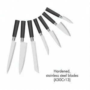 8pcs Stainless Steel Kitchen Knife Block Set Knife Set