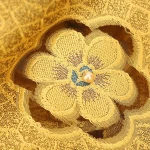 A New Kind of Flower-cut Hijab With Golden Silk Scarf Soft Organza Fashion Scarf Travel Sunscreen Shawl