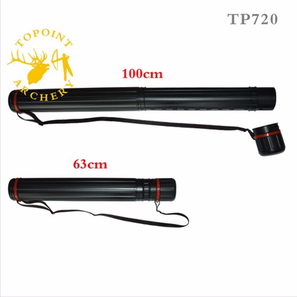 Adjustable Back Strap 63cm-100cm PE Telescopic Arrow quiver Archery Holder Arrow Tube