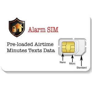 Alarm SIM Card - #1 Best Seller in the U.S.A. - Compatible With 2G 3G 4G GSM Security Systems - Roaming Available Worldwide