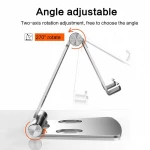 Aluminum foldable desk phone holder portable mobile phone holder stand dual foldable cell phone holder