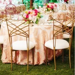 aluminum or iron tube stackable wedding chivari chairs from china