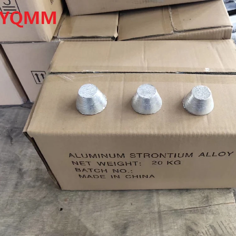 Aluminum strontium master alloy coil wire / stick /rod  AlSr5 AlSr10 AlSr15 AlSr20 AlSr small ingot