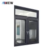Alwew high security  sliding windows with double glass with flyscreen.