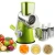 Import Amazon Hot Sale Kitchen Gadgets 3 in 1 Round Stainless Steel Sharp Blades Desktop Manual Vegetable Fruits Chopper from China