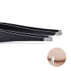 Amazon hot selling stainless steel eyebrow tweezers set slanted pointed tip good eyebrow tweezers in travel storage pouch