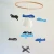 Import amazon OEM felt blue greyairplane cloudy hangers baby crib musical nursery celling mobiles wooden decoration for girls and boys from China